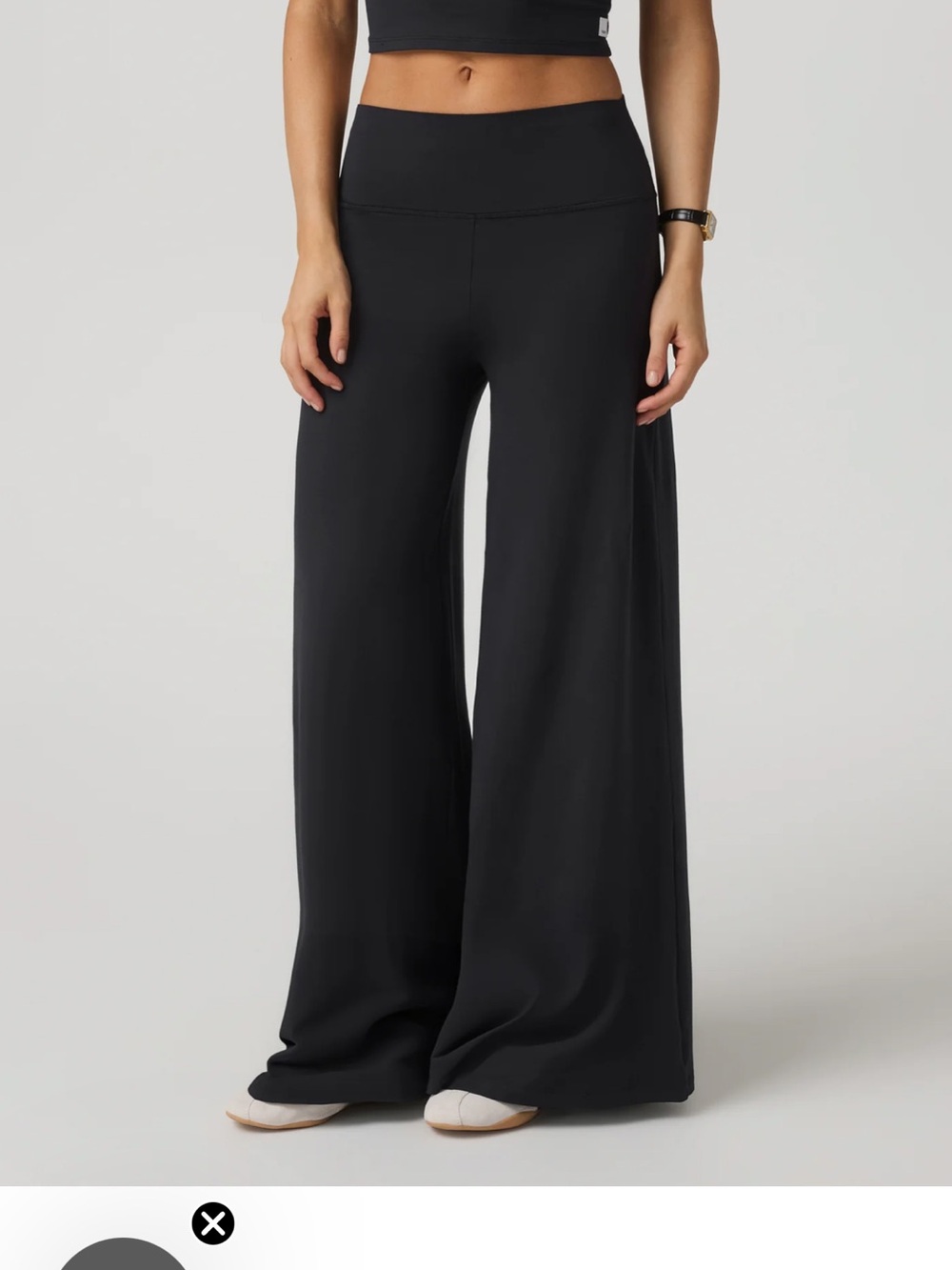 Vuori Halo Easy Black Wide Leg Lounge Pants - Picture 2 of 6